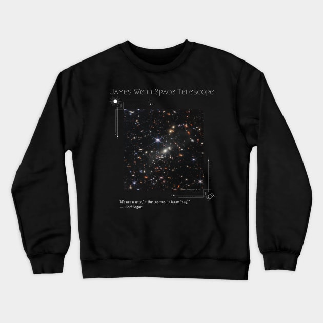 James Webb Space Telescope First Image - Sagan Quote Crewneck Sweatshirt by Smagnaferous